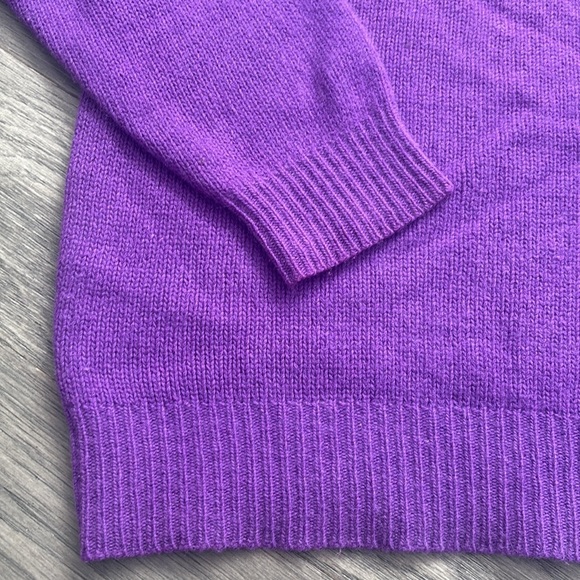 Jessica | Purple rabbit hair and lambs wool blend purple light knit sweater - Picture 3 of 9